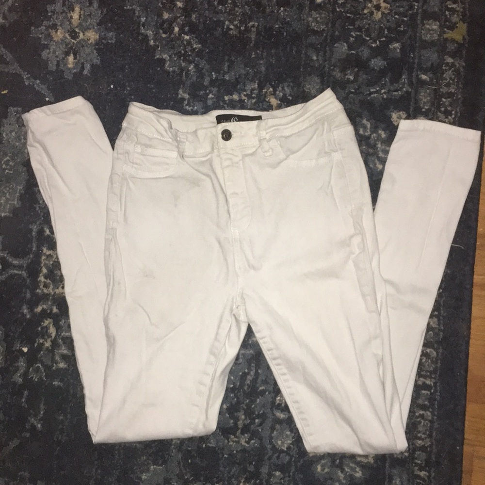❤️ High Waisted White Skinny Jeans